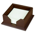 Chocolate Brown Classic Leather 3"x3" Note Holder